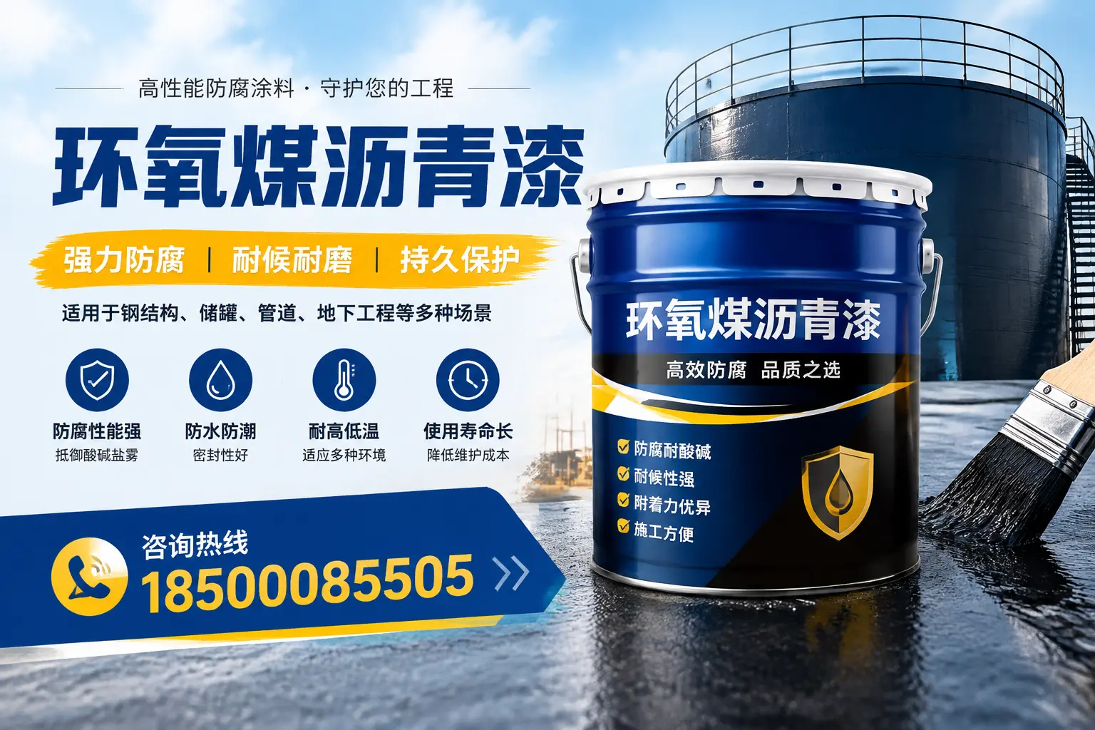 环氧煤沥青漆在工业中的应用,咸宁企业的选择